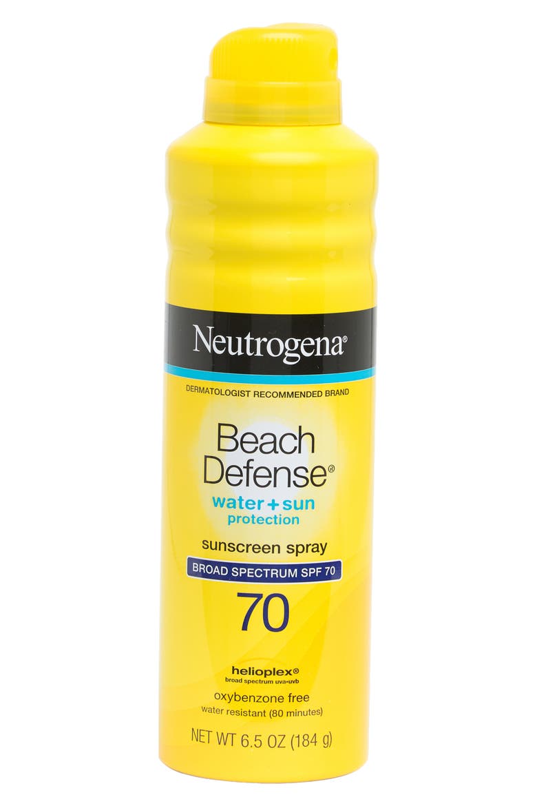 Beach Defense Water+Sun Protection SPF 70 Sunscreen Spray, Main, color, NO COLOR