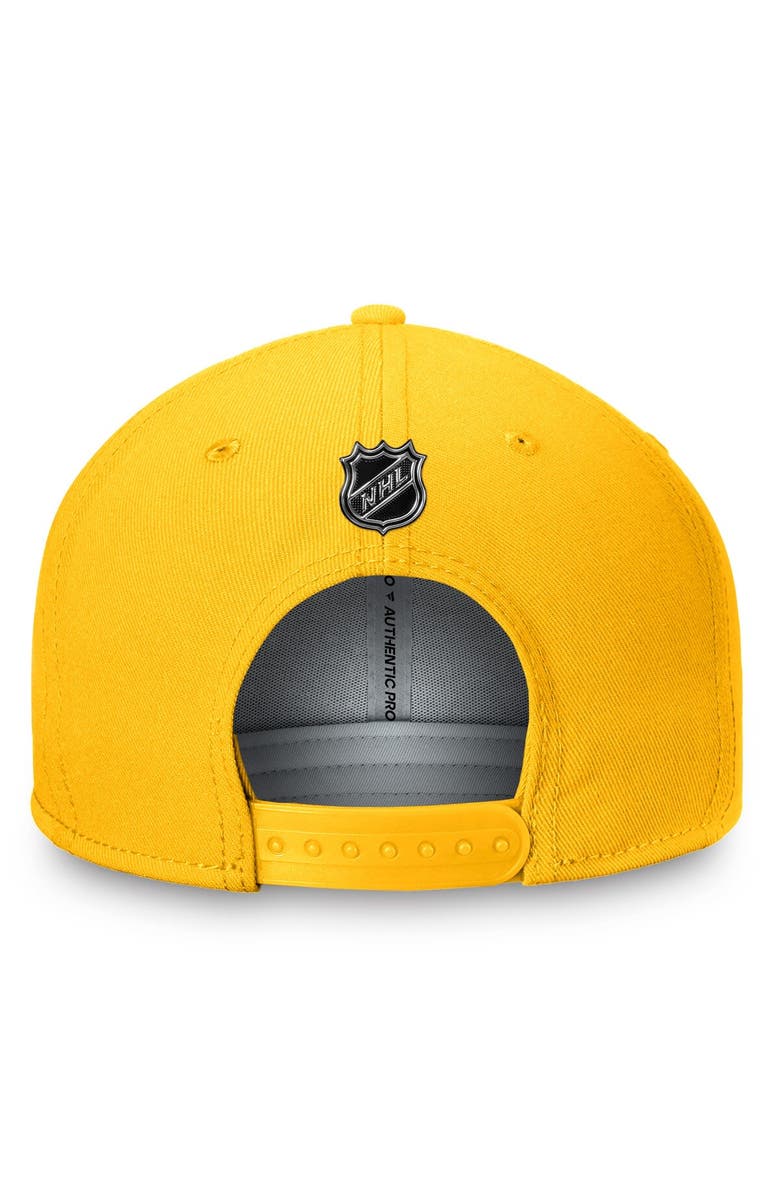FANATICS Men's Fanatics Branded Gold Nashville Predators Authentic Pro Prime Snapback Hat, Alternate, color, Gold