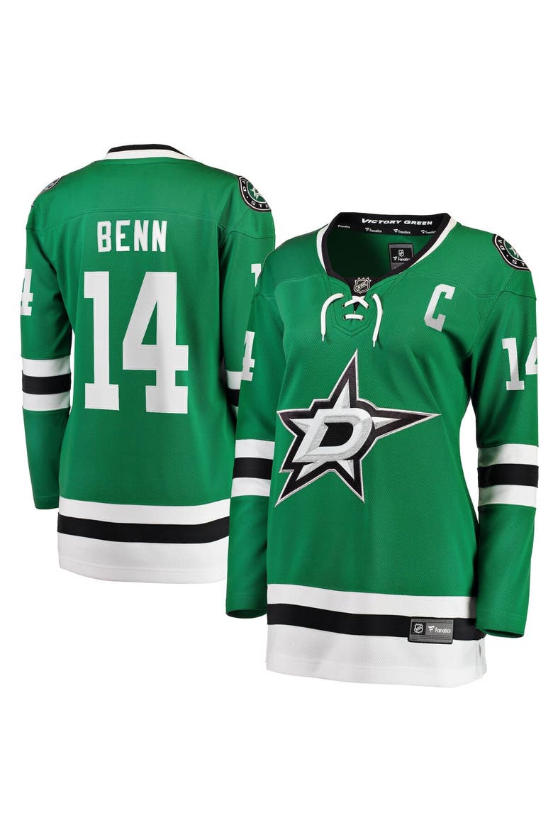 Women's Fanatics Jamie Benn Kelly Green Dallas Stars Captain Patch Home Breakaway Player Jersey, Alternate, color, Kelly Green