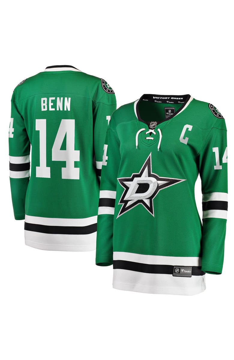 FANATICS Women's Fanatics Jamie Benn Kelly Green Dallas Stars Captain Patch Home Breakaway Player Jersey, Alternate, color, Kelly Green