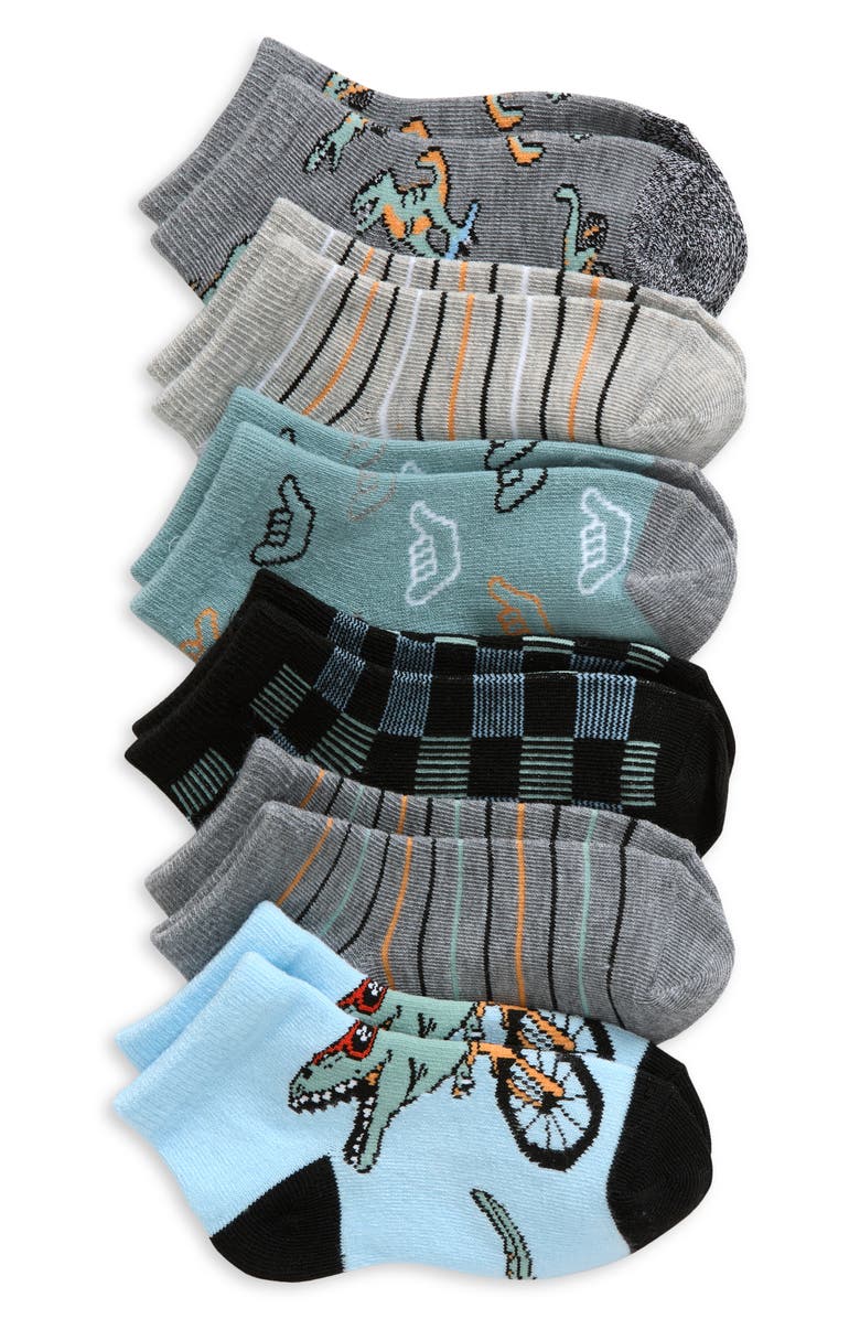 Nordstrom Kids' 6-Pack Assorted Quarter Crew Socks, Main, color,