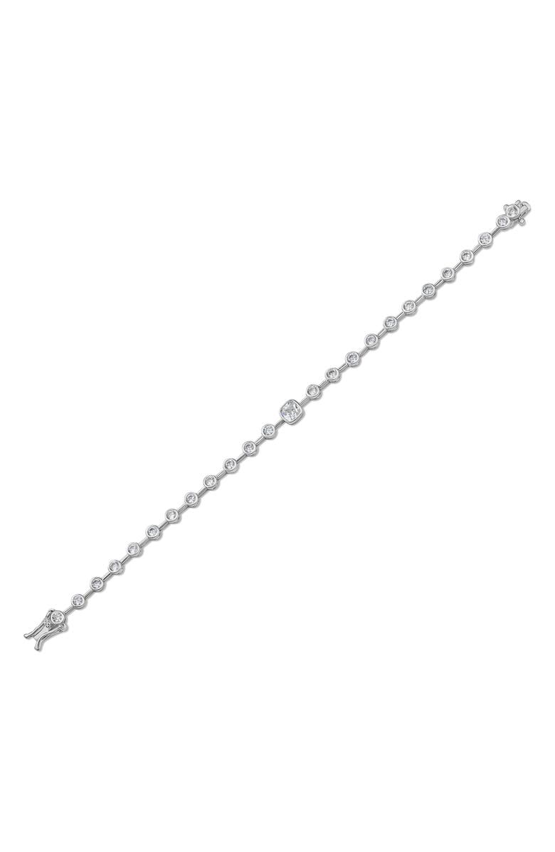 CZ by Kenneth Jay Lane Bezel Set Cubic Zirconia Tennis Bracelet, Main, color,
