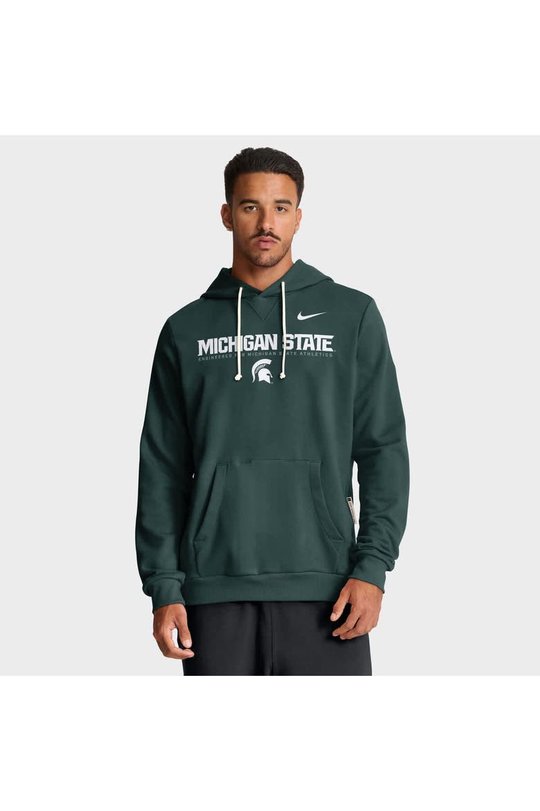 Men's Nike Green Michigan State Spartans 2025 Sideline Standard Issue Dri-FIT Hoodie, Main, color, Green