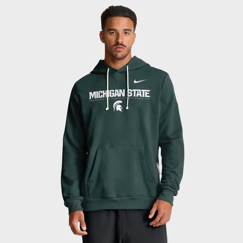 Men's Nike Green Michigan State Spartans 2025 Sideline Standard Issue Dri-FIT Hoodie