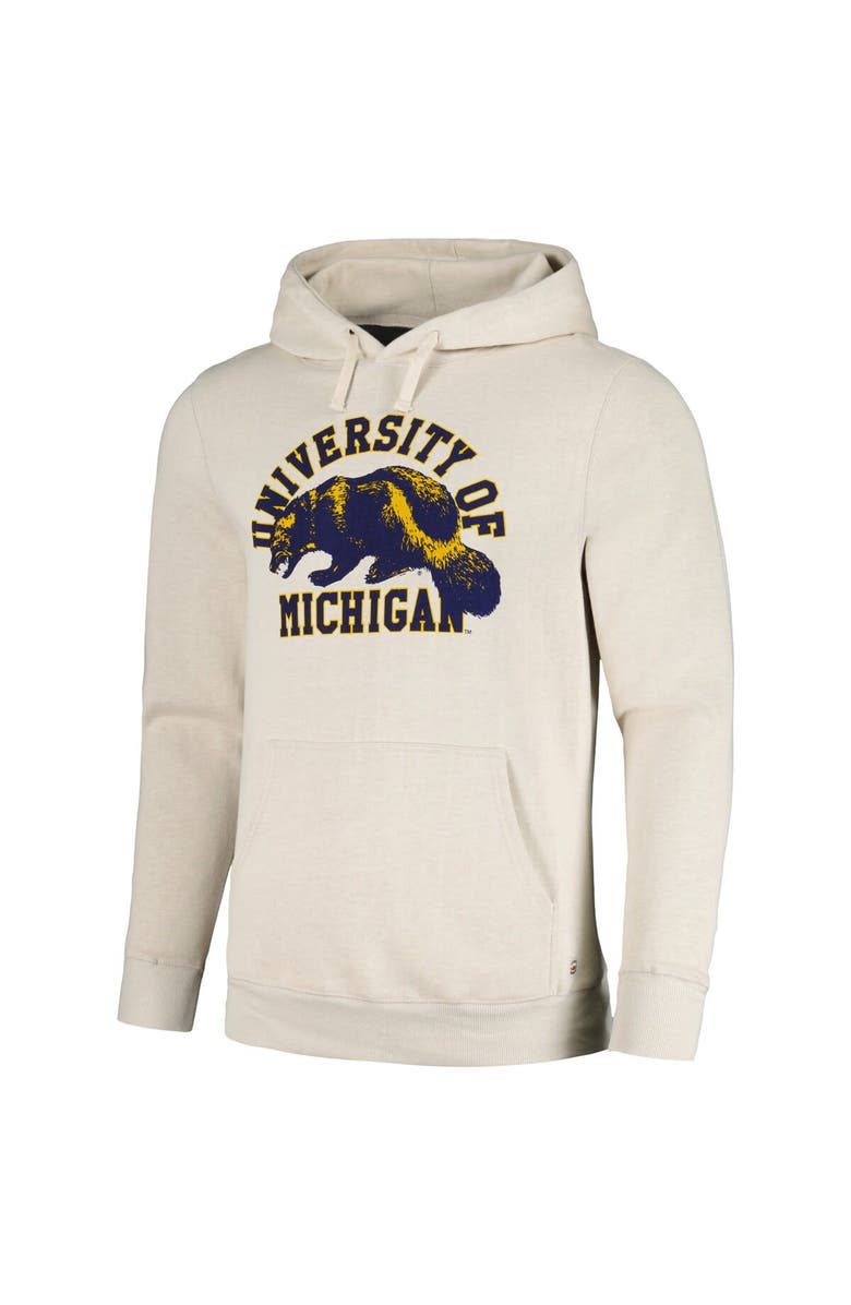 HOMEFIELD Men's Homefield Oatmeal Michigan Wolverines University of Michigan Tri-Blend Pullover Hoodie, Alternate, color, 