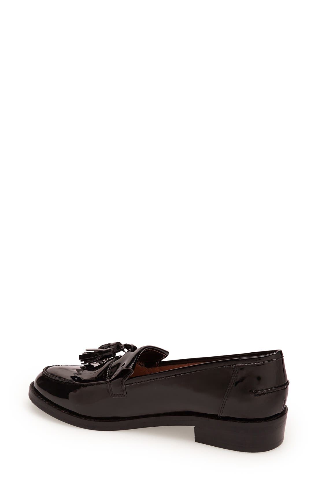 'Meela' Loafer, Alternate, color, BLACK SMOOTH PATENT LEATHER
