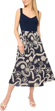 Ted Baker Nicole Embroidered Detail Midi Dress