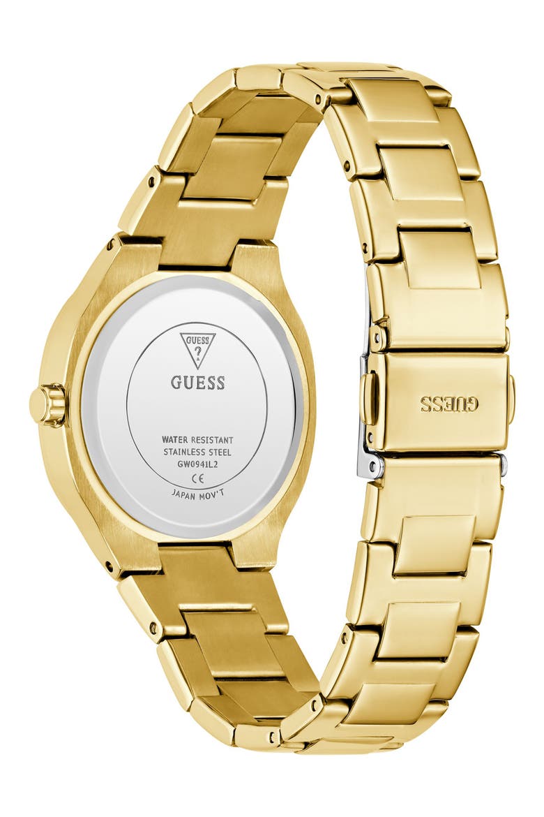 Goldtone & Crystal Skeleton Bracelet Watch, 32mm, Alternate, color, GOLD TONE