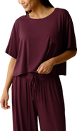 Kindred Bravely Aria Casual Cropped Short Sleeve Top