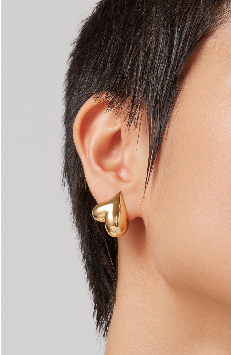 JENNY BIRD Art Heart Button Stud Earrings, Alternate, color, High Polish Gold