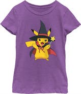 POKEMON Girl's Pokemon Halloween Pikachu Witch Costume  Graphic T-Shirt