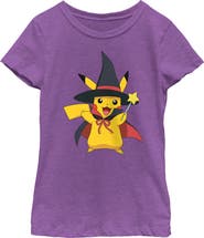 POKEMON Girl's Pokemon Halloween Pikachu Witch Costume Graphic T-Shirt