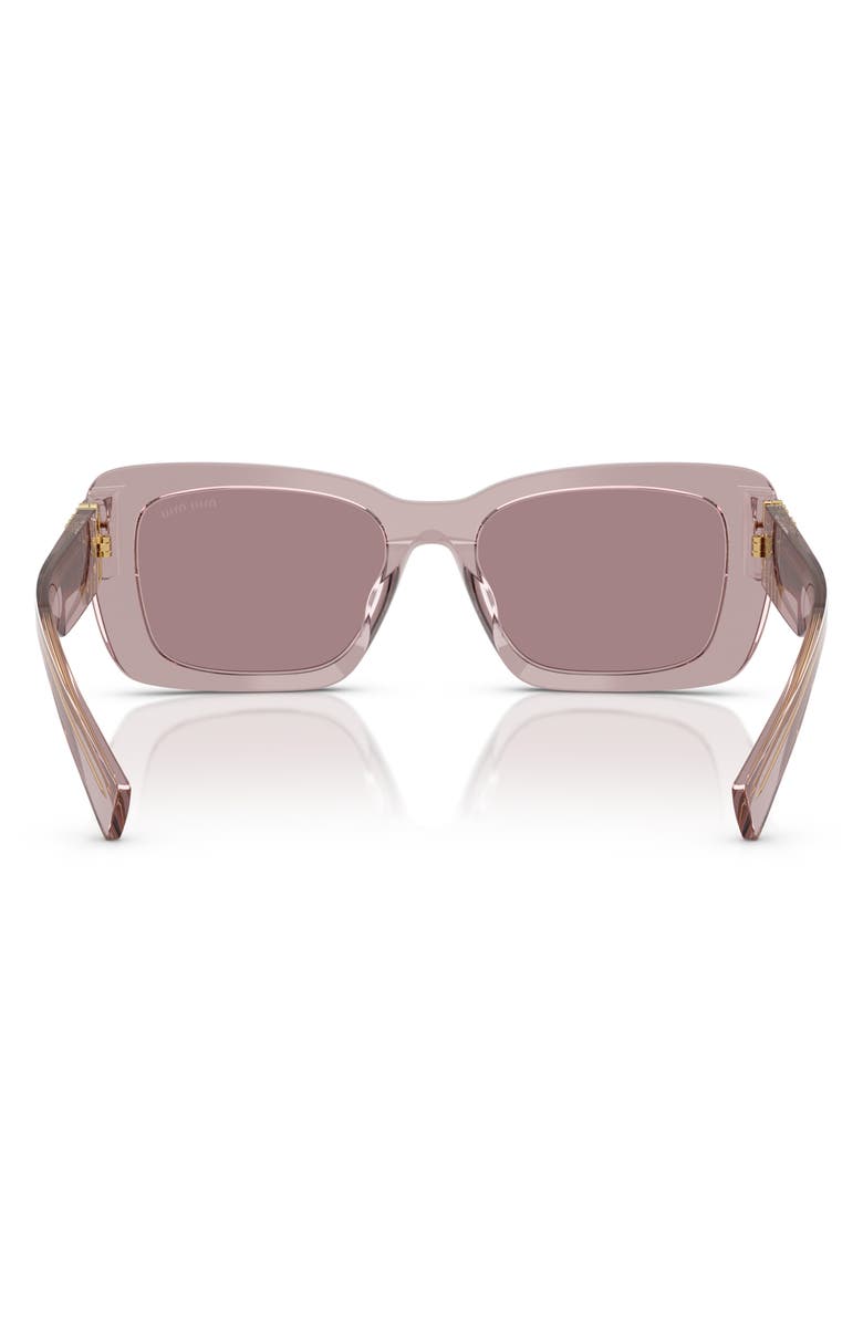 Miu Miu 53mm Rectangular Sunglasses, Alternate, color, Mauve/Purple/Brown