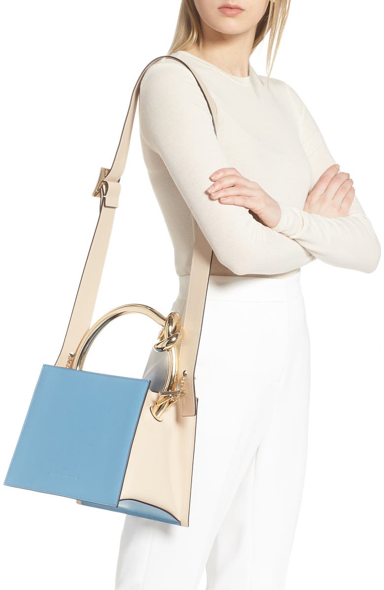 Benedetta Bruzziches Small Anais Santorini Calfskin Leather Top Handle Bag, Alternate, color,