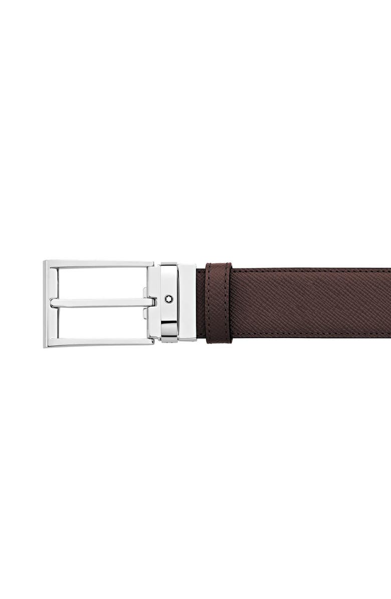 Montblanc Trapeze Reversible Leather Belt, Alternate, color, 