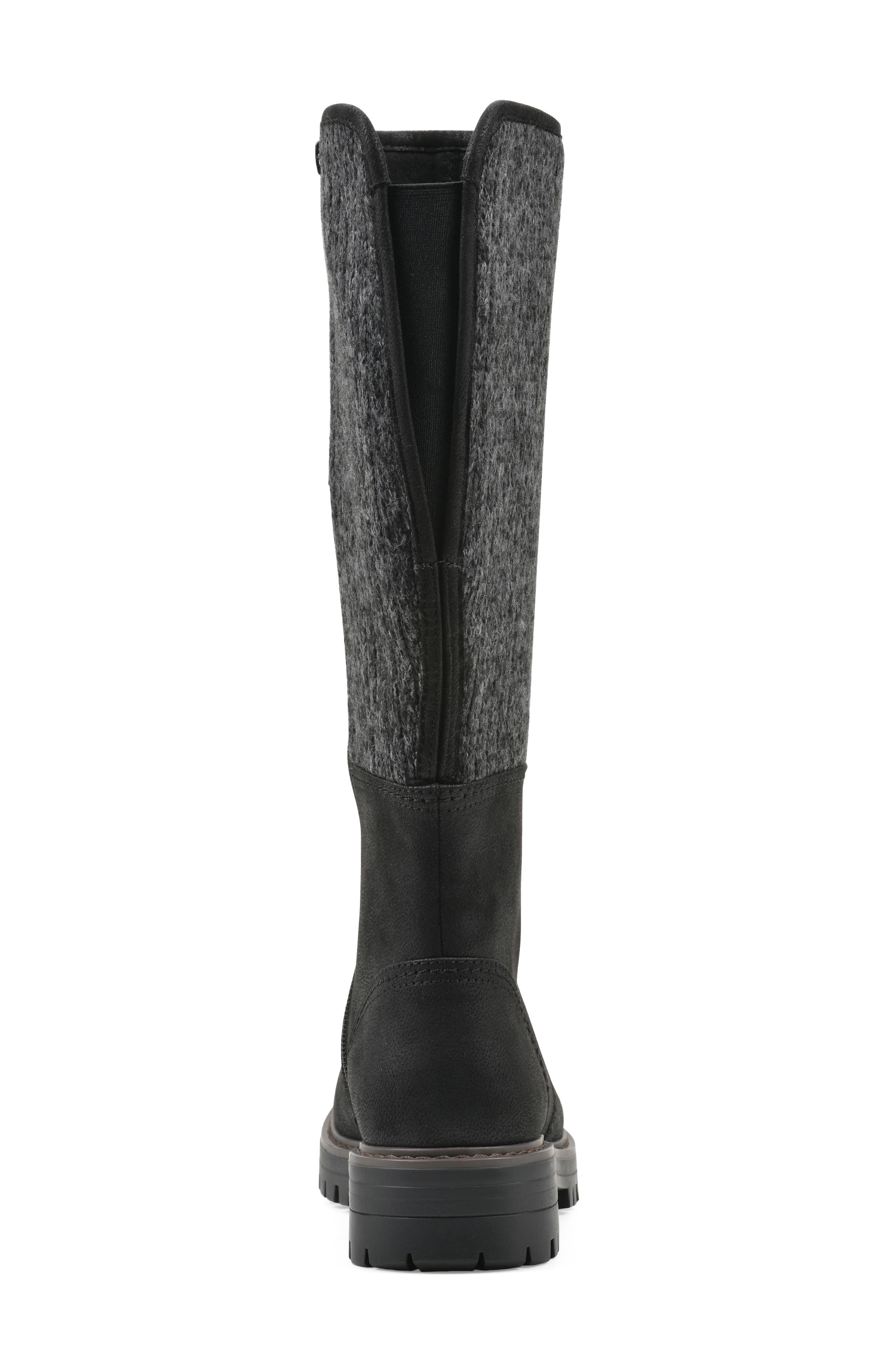 Mavis Knee High Boot, Alternate, color, BLACK/ FABRIC