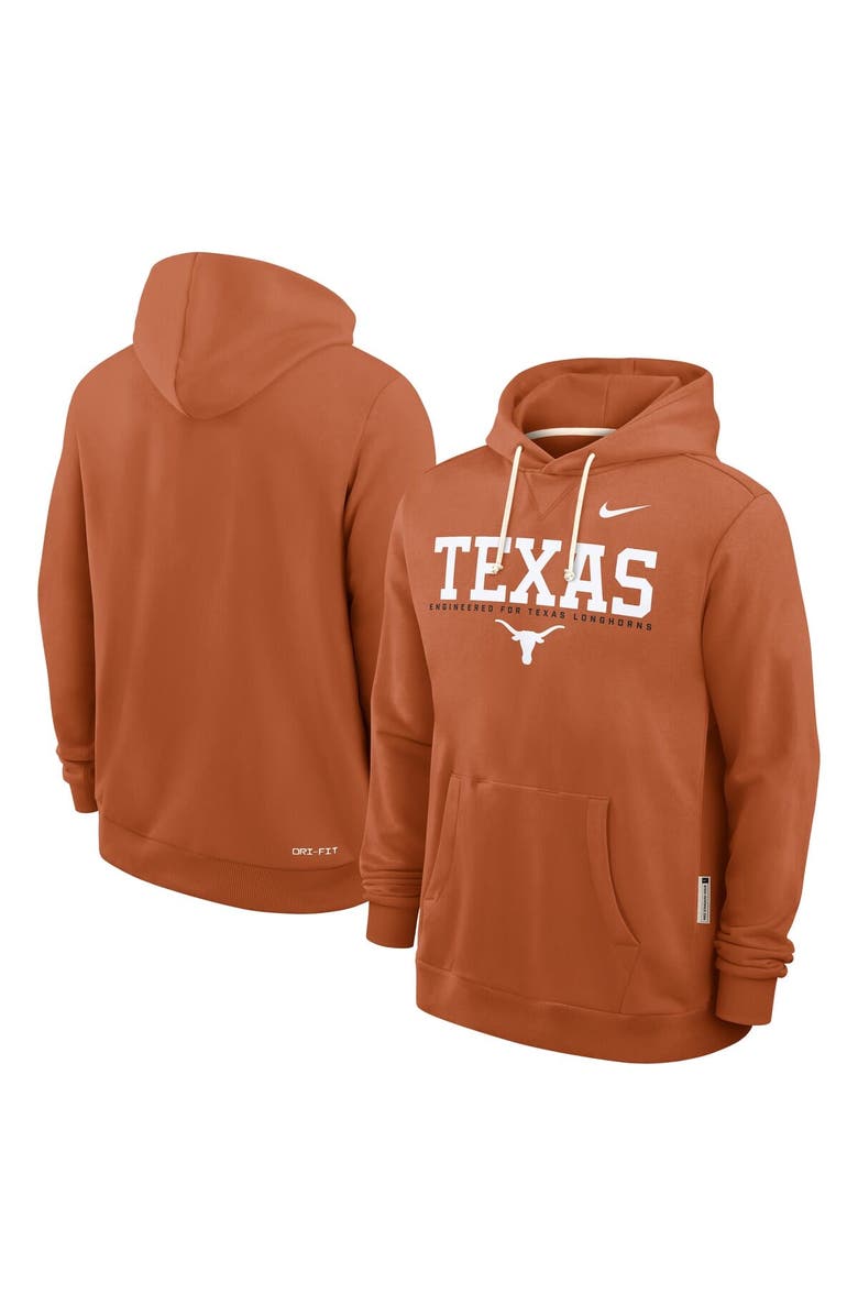 Nike Men's Nike Burnt Orange Texas Longhorns 2025 Sideline Standard Issue Dri-FIT Hoodie, Alternate, color, Burnt Orange