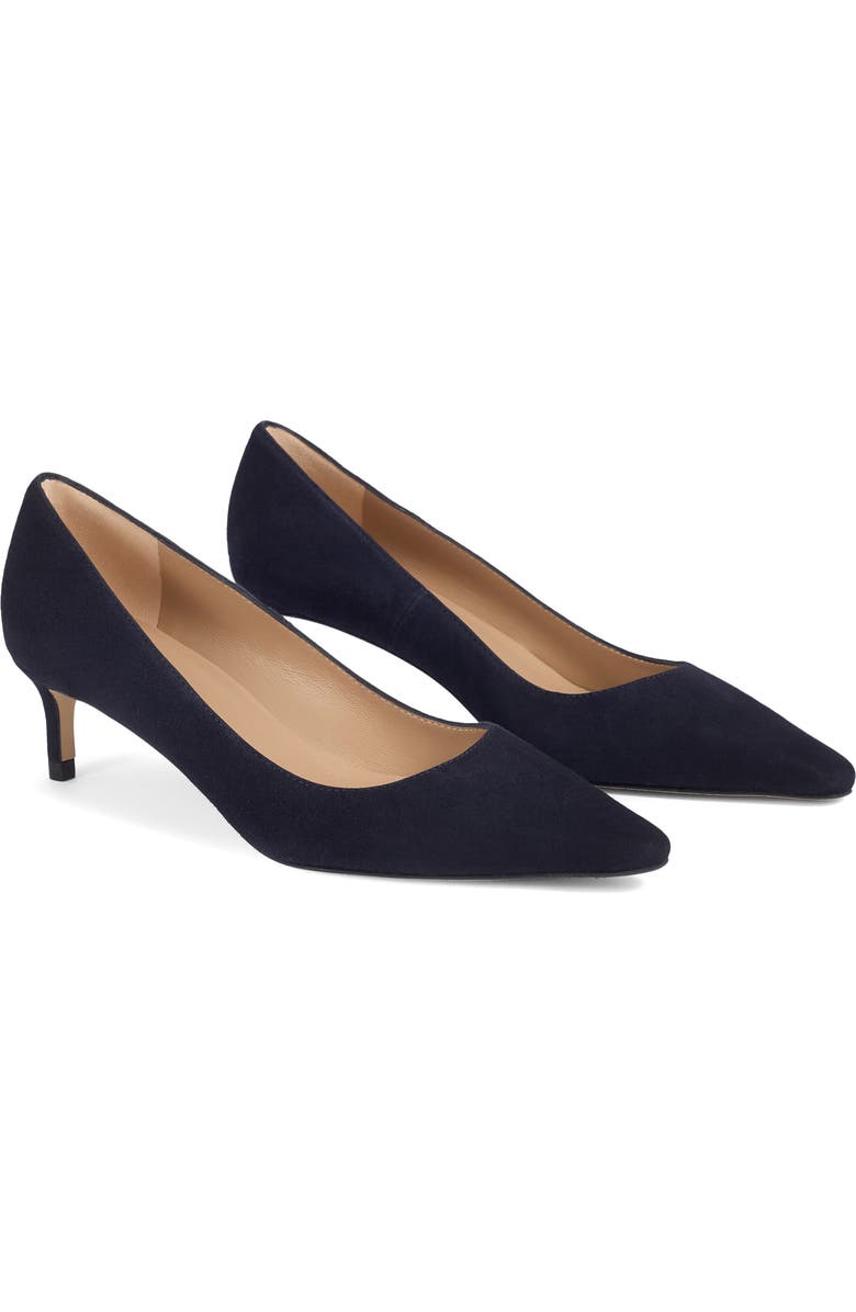 LK Bennett Ava Pointed Toe Pump, Main, color, Navy Suede