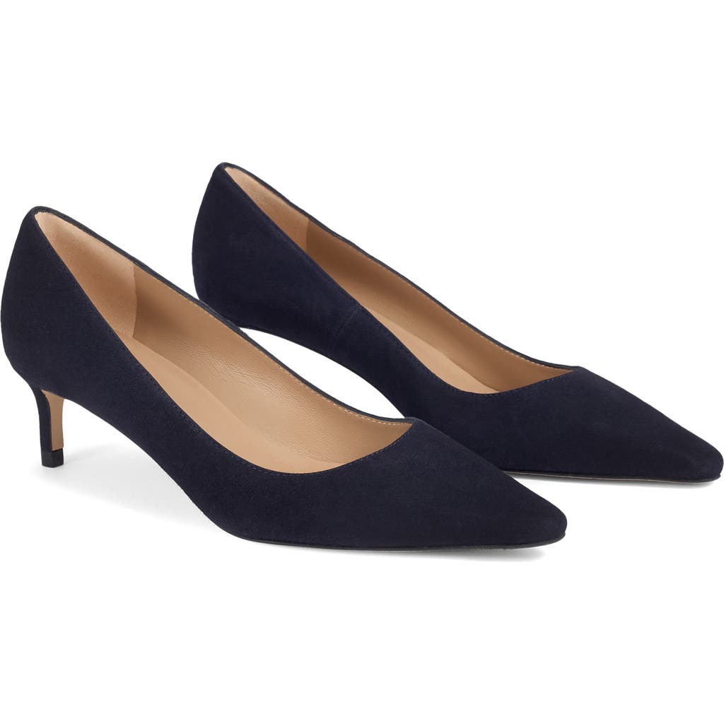 Lk Bennett Ava Pointed Toe Pump In Blue