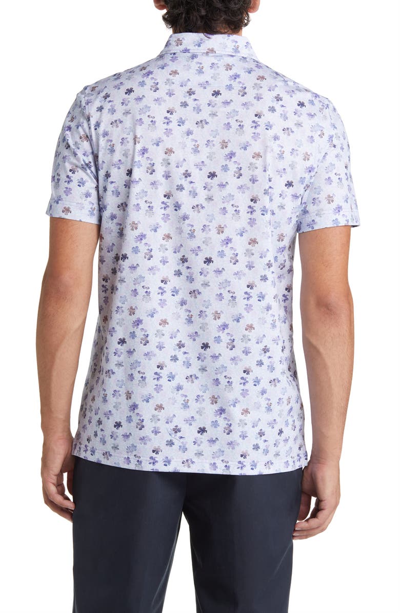 Bugatchi Victor OoohCotton<sup>®</sup> Print Polo, Alternate, color, Lavender