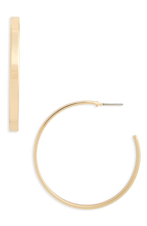 Sleek Flat Hoop Earrings