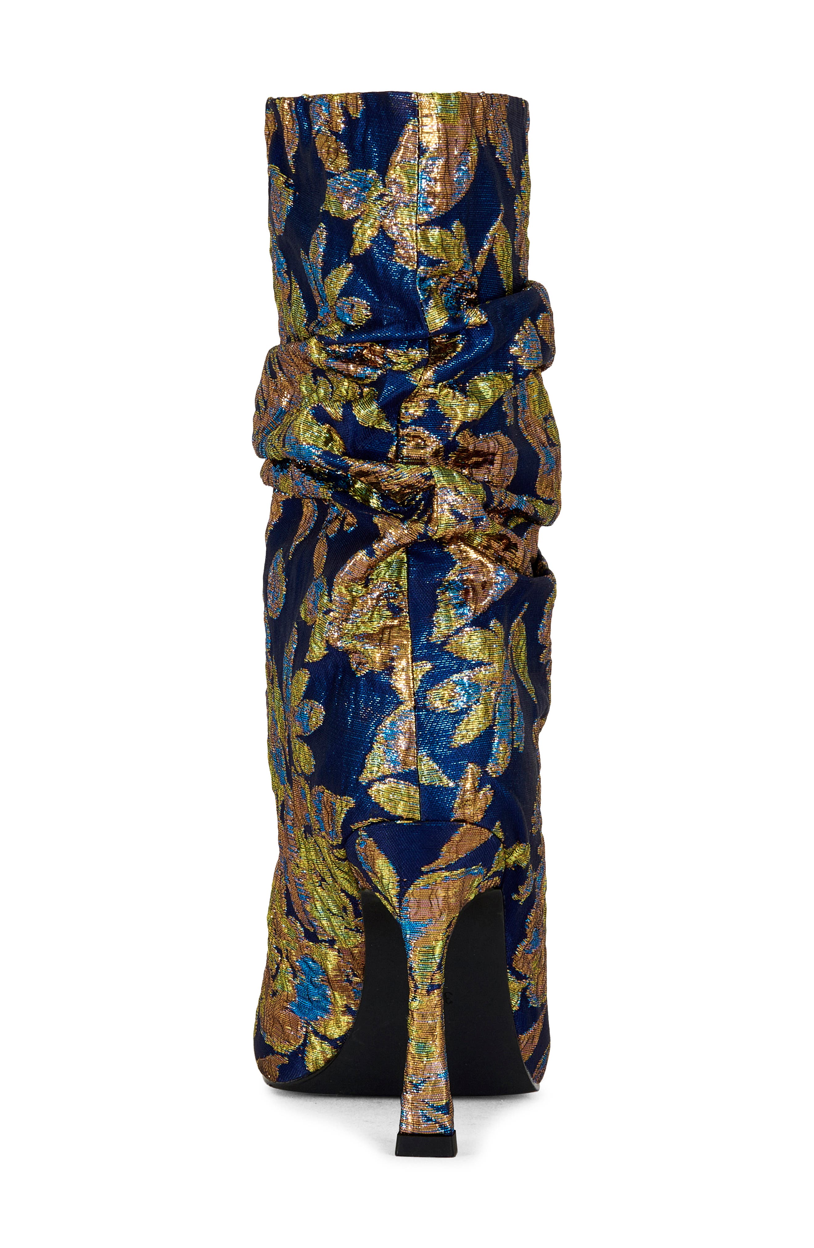 AZALEA WANG Rozsi Open Toe Slouch Bootie, Alternate, color, Blue Multi