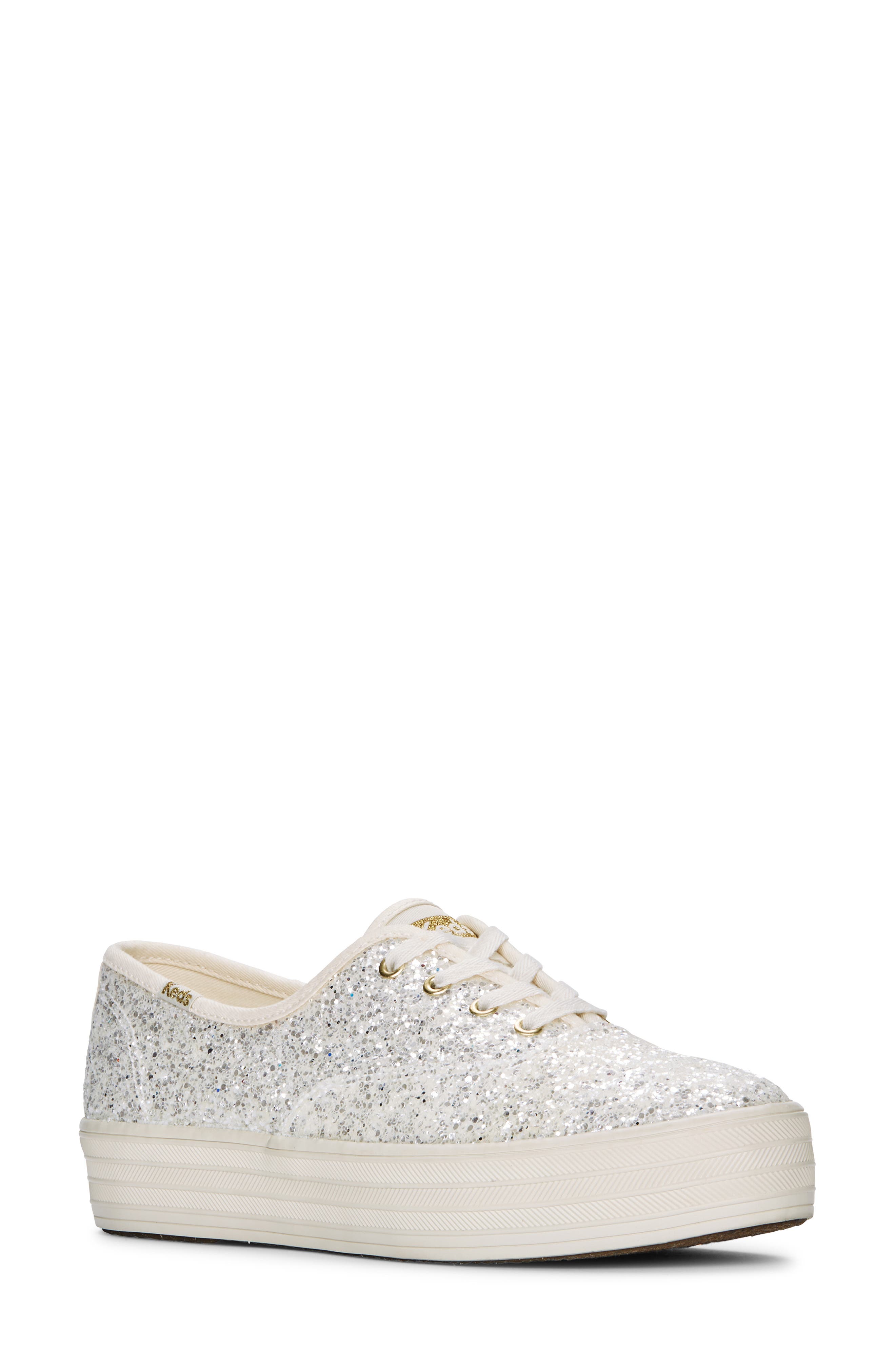 Keds<sup>®</sup> The Platform Glitter Sneaker, Main, color, 