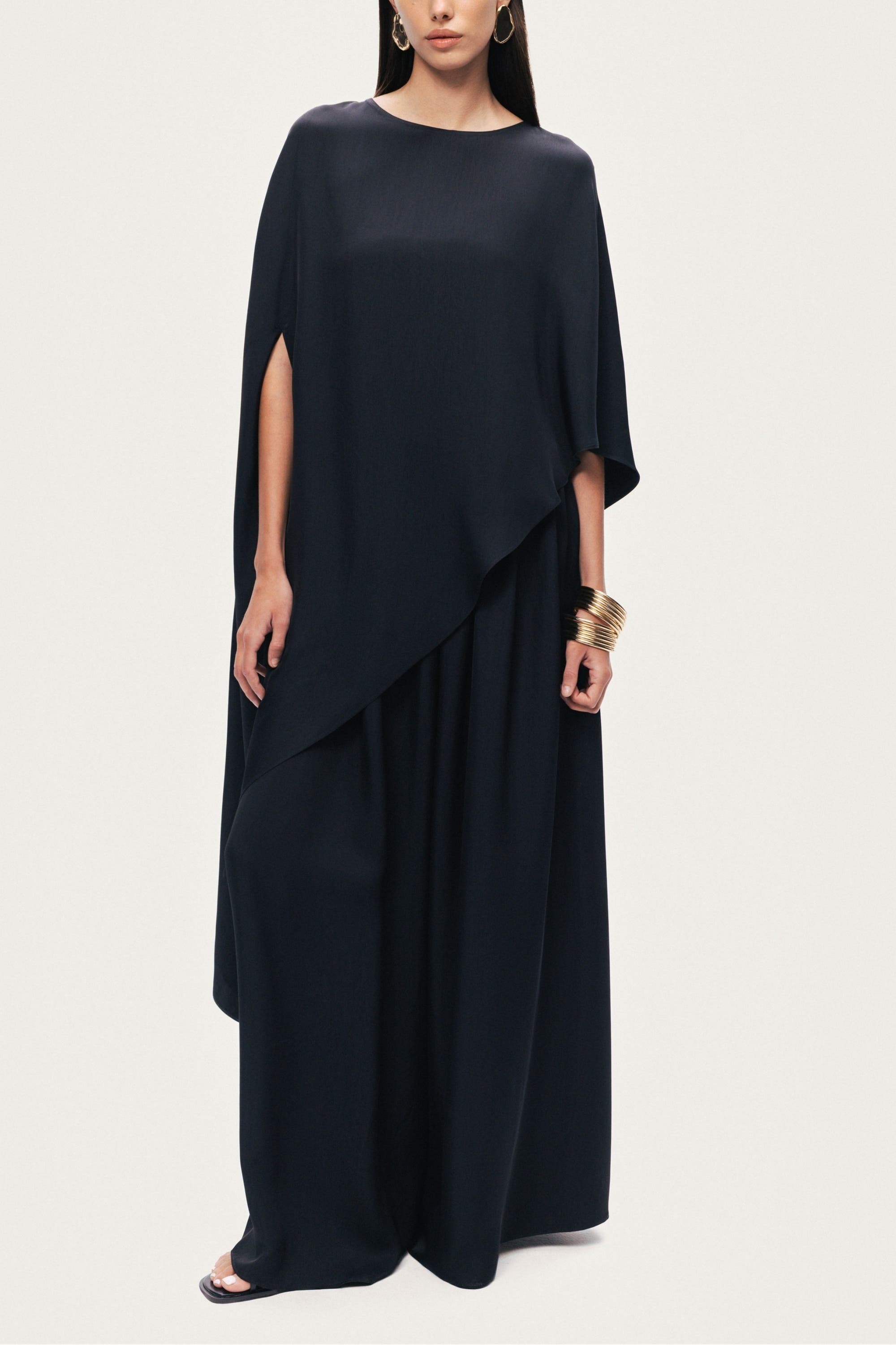 Draped Cape Blouse - image 2