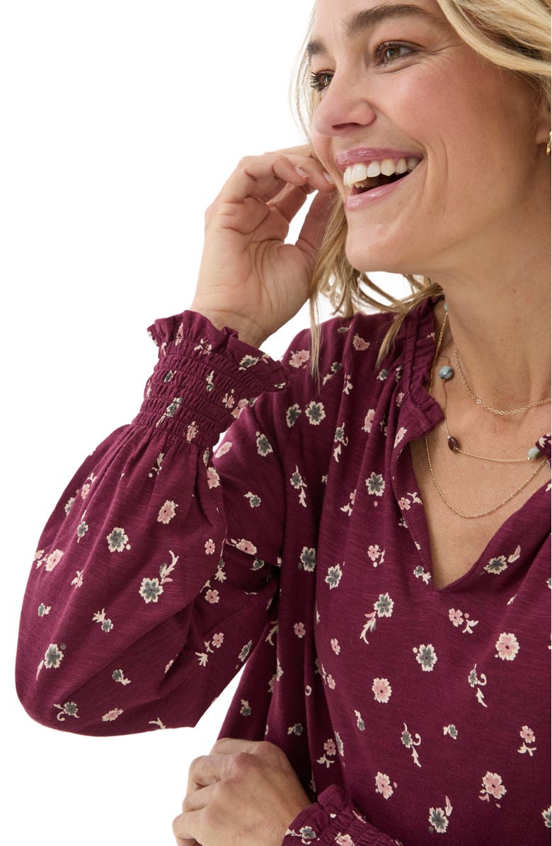 FatFace Women's Florence Wild Ditsy Top, Alternate, color, 