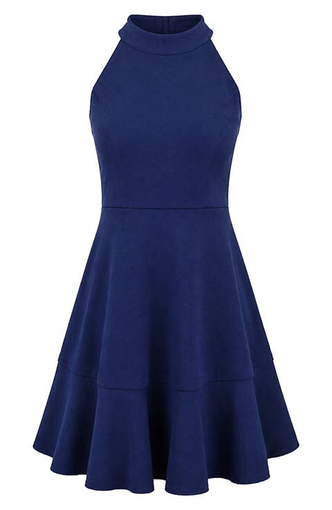 Kids' Textured Knit Skater Dress