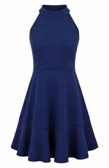Kids' Textured Knit Skater Dress