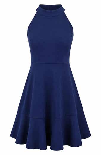 Kids' Textured Knit Skater Dress