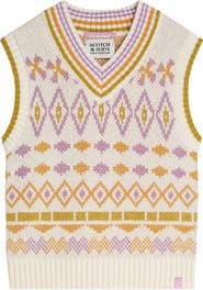 Scotch & Soda Kids' Fair Isle Sweater Vest