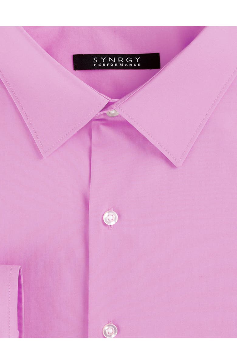 Synrgy by DXL Big & Tall Performance Solid Dress Shirt, Alternate, color, Pastel Lav