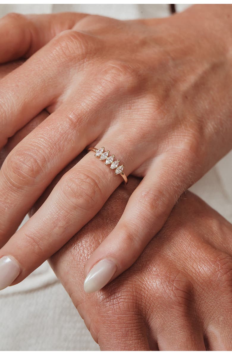 Set & Stones Copper Marquise Cut Diamond Ring, Alternate, color,