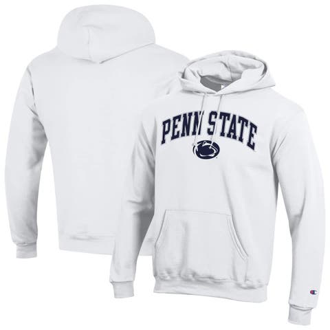 Men's Champion  White Penn State Nittany Lions Arched Logo Fleece Pullover Hoodie