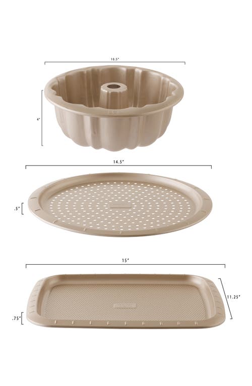 Berghoff Leo Balance 3-piece Nonstick Bakeware Set In Beige