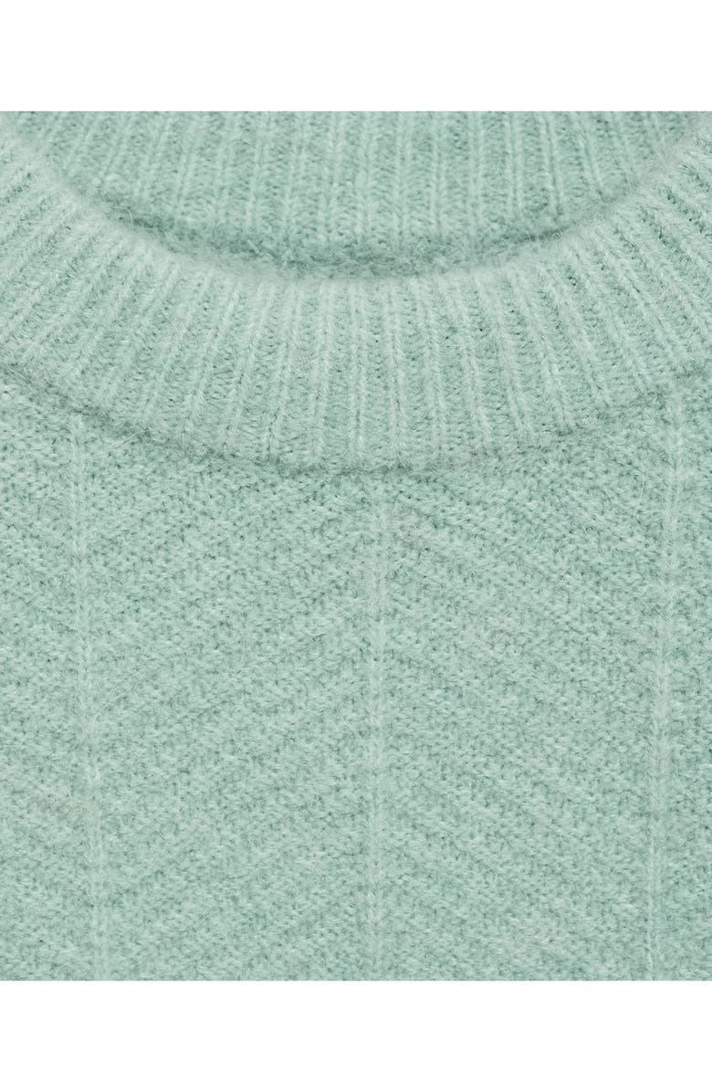 MANGO Structured Herringbone Knit Crewneck Sweater, Alternate, color, 