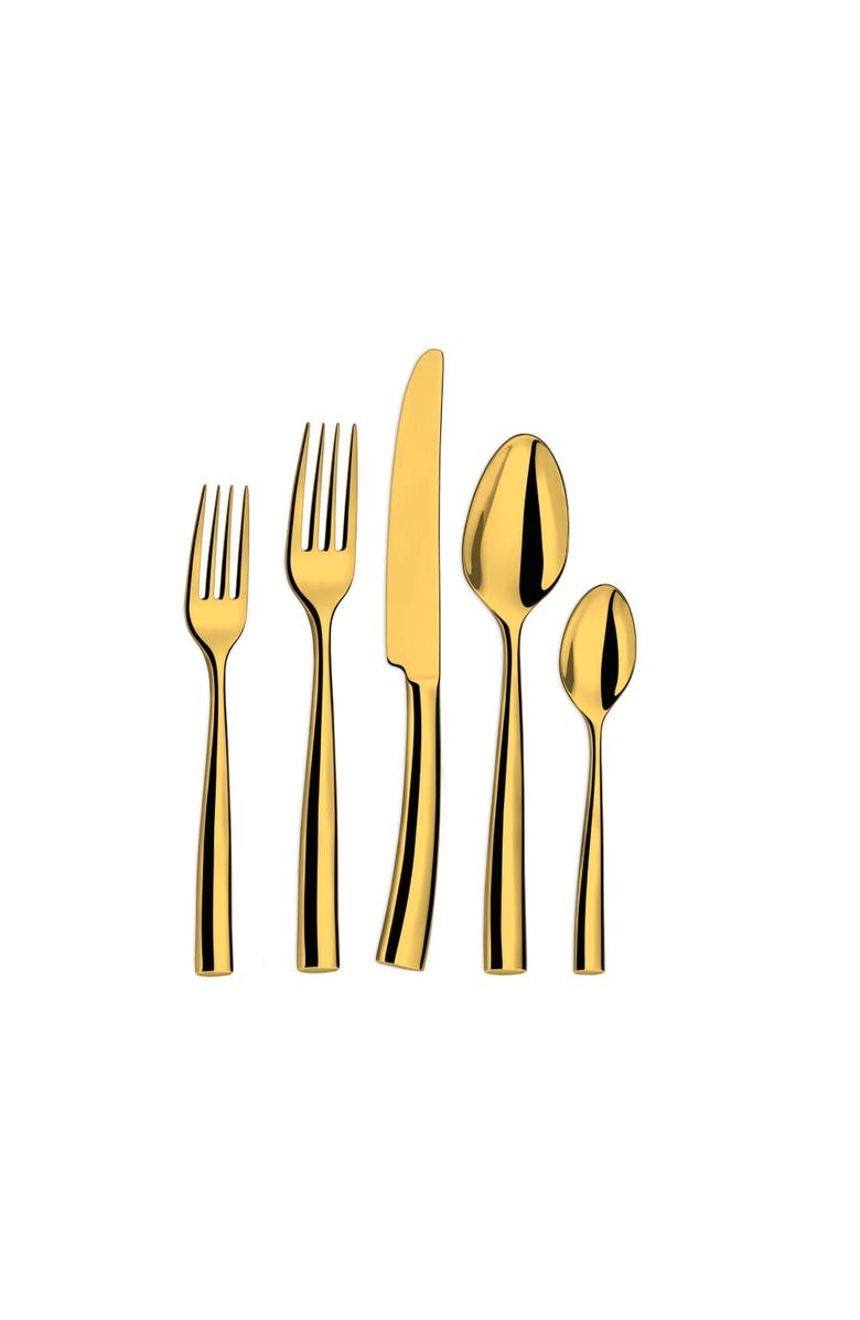 Couzon Silhouette PVD Gold 5 Piece Place Setting, Main, color, Gold