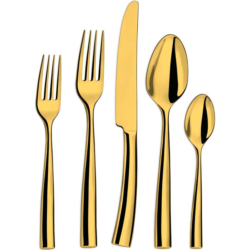 Couzon Silhouette Pvd Gold 5 Piece Place Setting In Gold