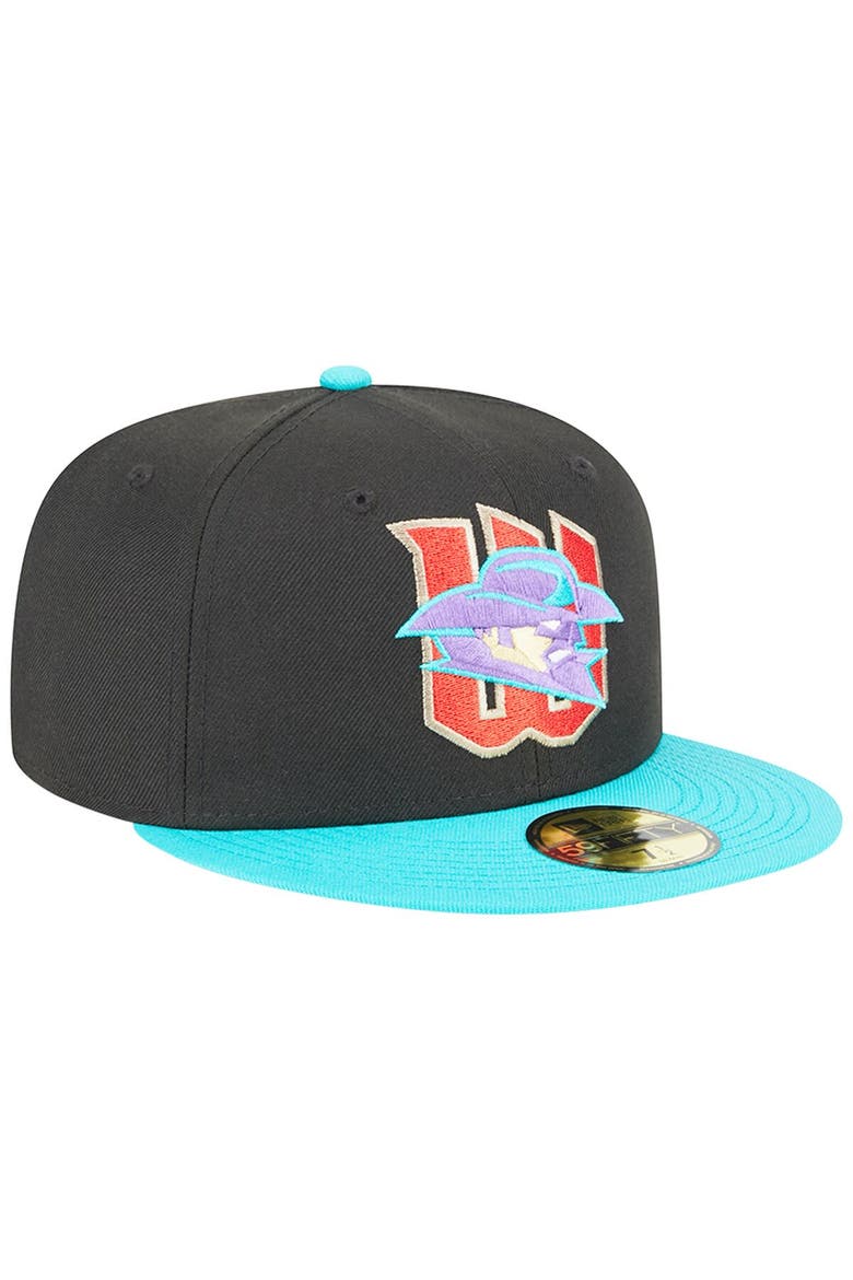 Men's New Era Black Wichita Wind Surge Theme Nights Wrangler  59FIFTY Fitted Hat, Alternate, color, Black