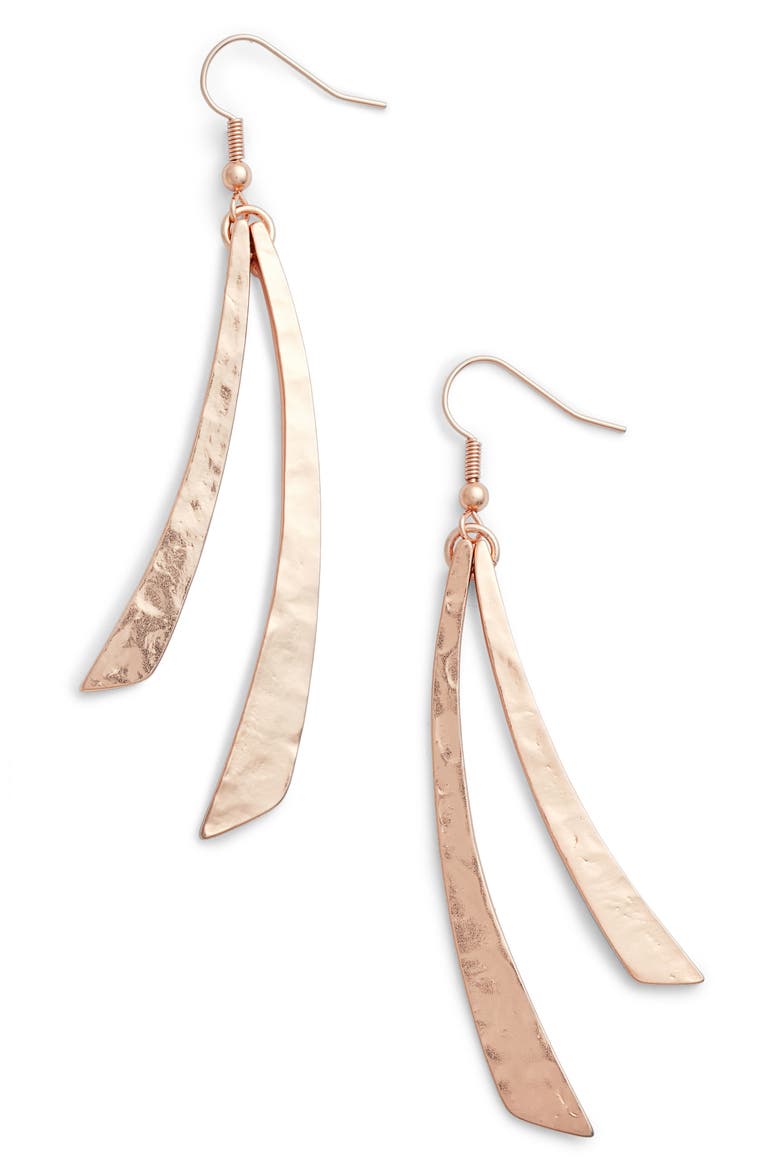 Maxine Drop Earrings, Main, color, ROSE GOLD
