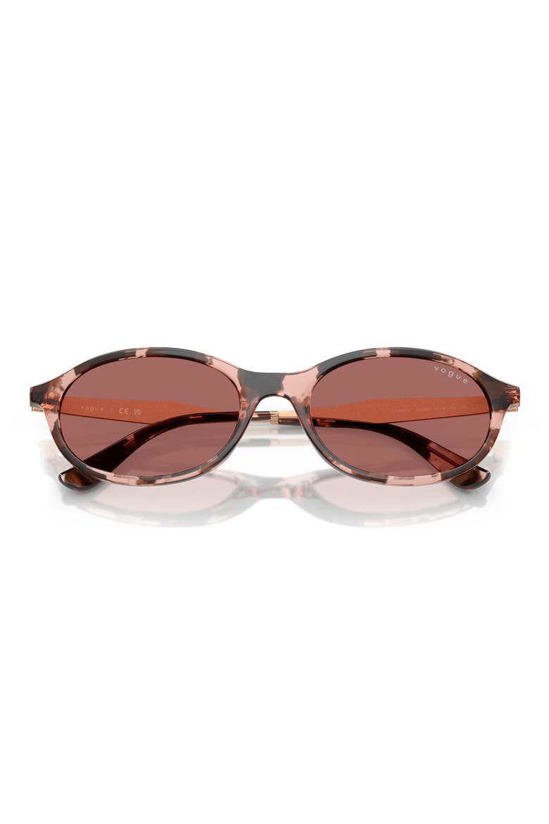 52mm Oval Sunglasses, Alternate, color, DARK VIOLET