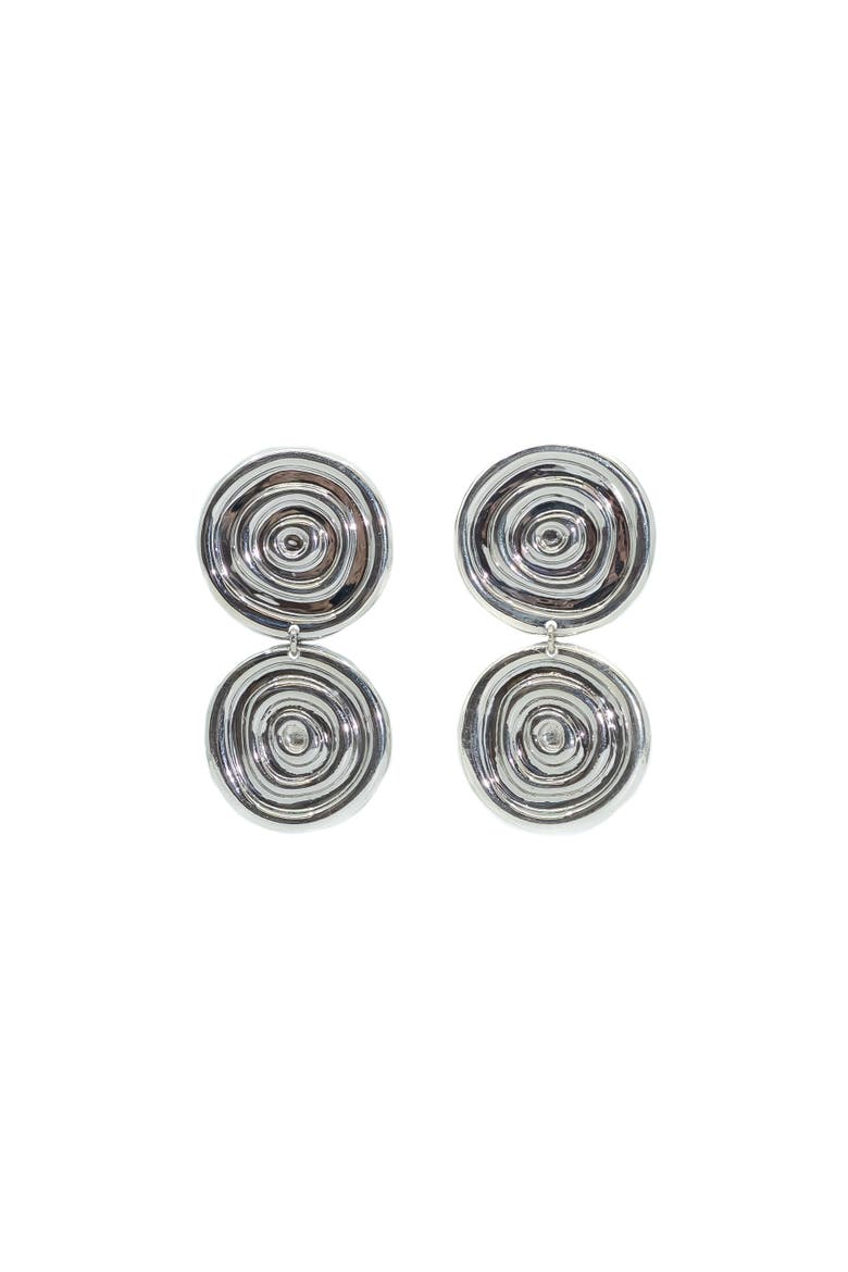 SUN POWERS Saucer Drop Earrings, Main, color, Silver