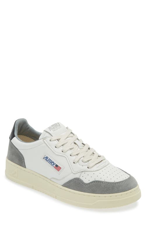 AUTRY Medalist Low Sneaker in Suede/Hair Blackboard 