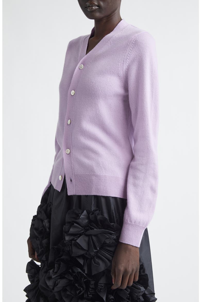 Cashmere V-Neck Cardigan, Alternate, color, PURPLE