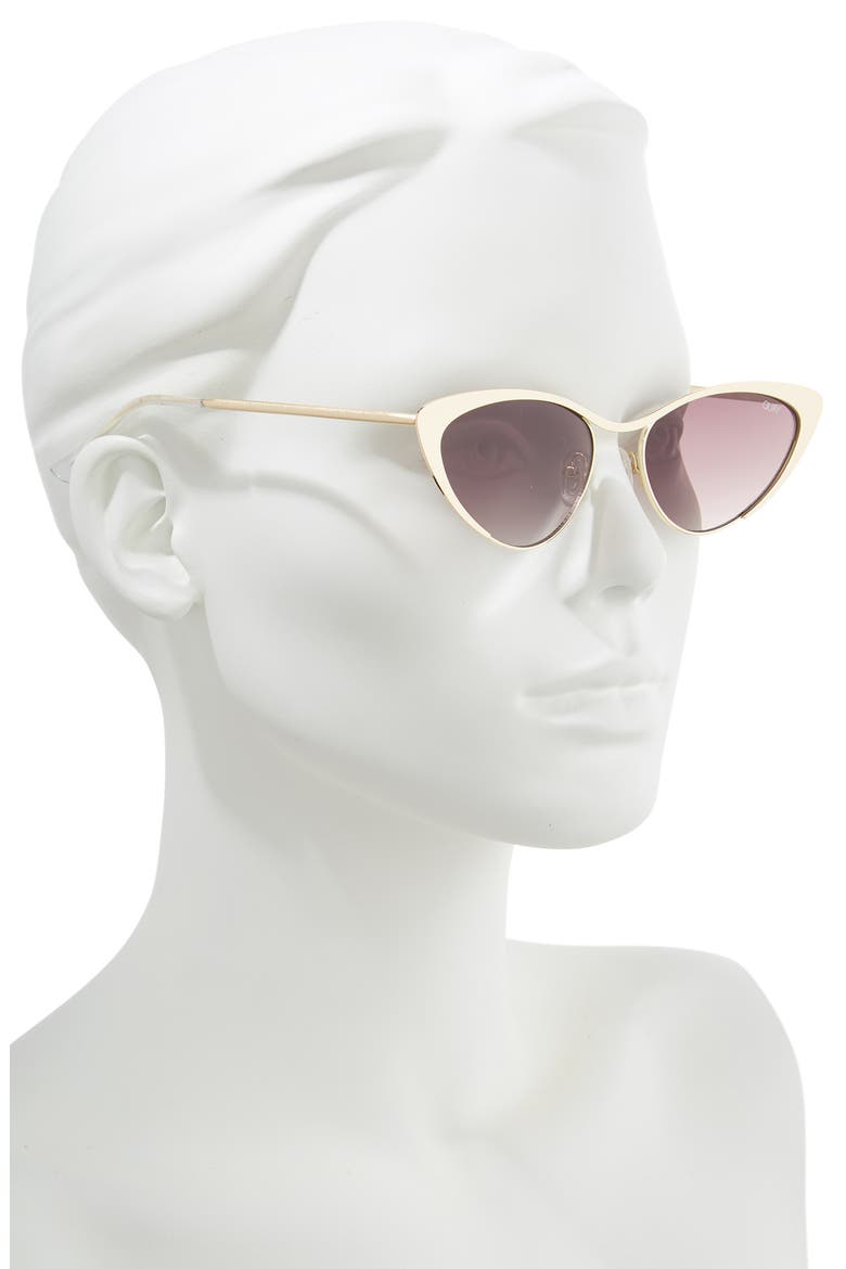 Australia Boss 53mm Cat Eye Sunglasses, Alternate, color, GOLD/ BROWN