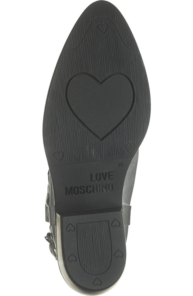 Love Moschino Heart Link Western Boot, Alternate, color,
