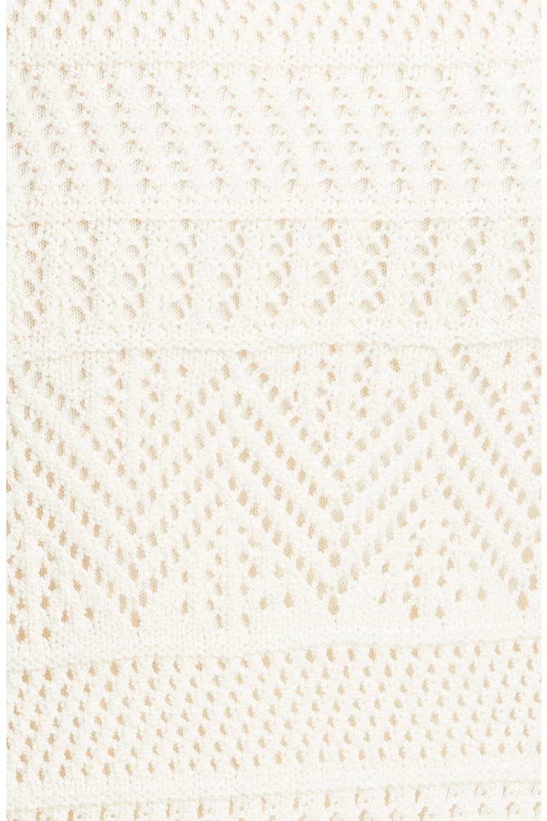 Renee Pointelle Cotton Blend Midi Dress, Alternate, color, IVORY