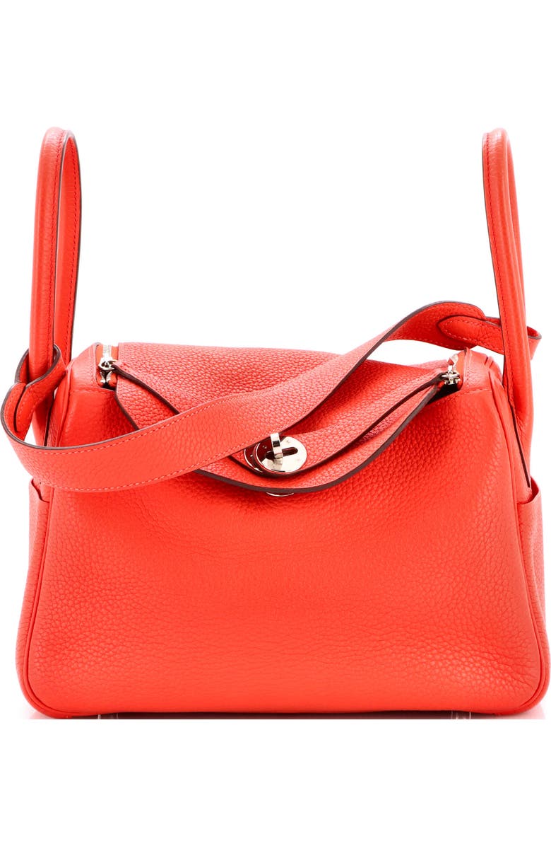 Pre-Owned Hermes Lindy Bag Clemence 26, Main, color, Rouge Pivoine